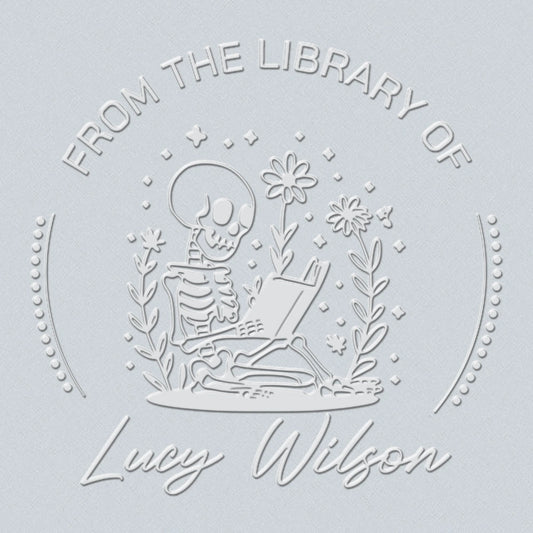 Skeleton reading Custom book Embosser